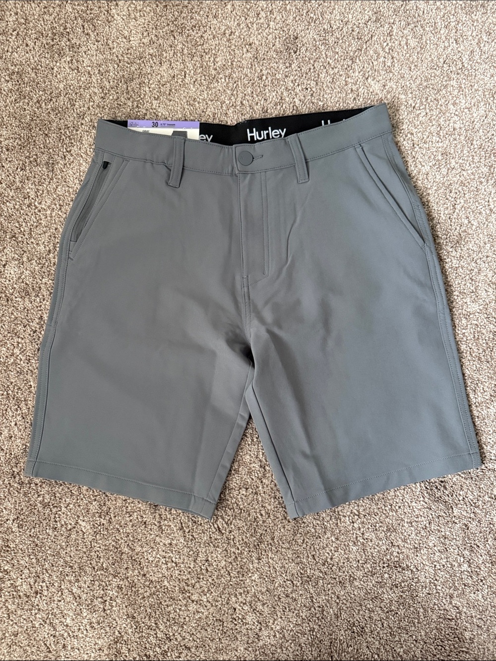Hurley Men's Gray Performance Hybrid Shorts